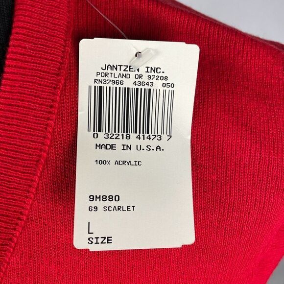 Jantzen NWT Red Knit Layering Vest - Mens L - Picture 3 of 8
